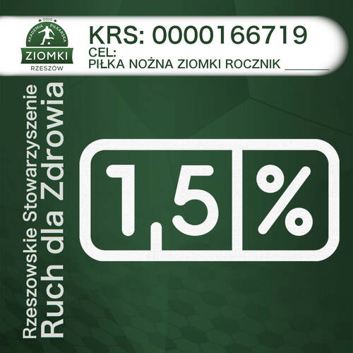 Przekaż 1,5 % podatku dla zawodników naszej Akademii