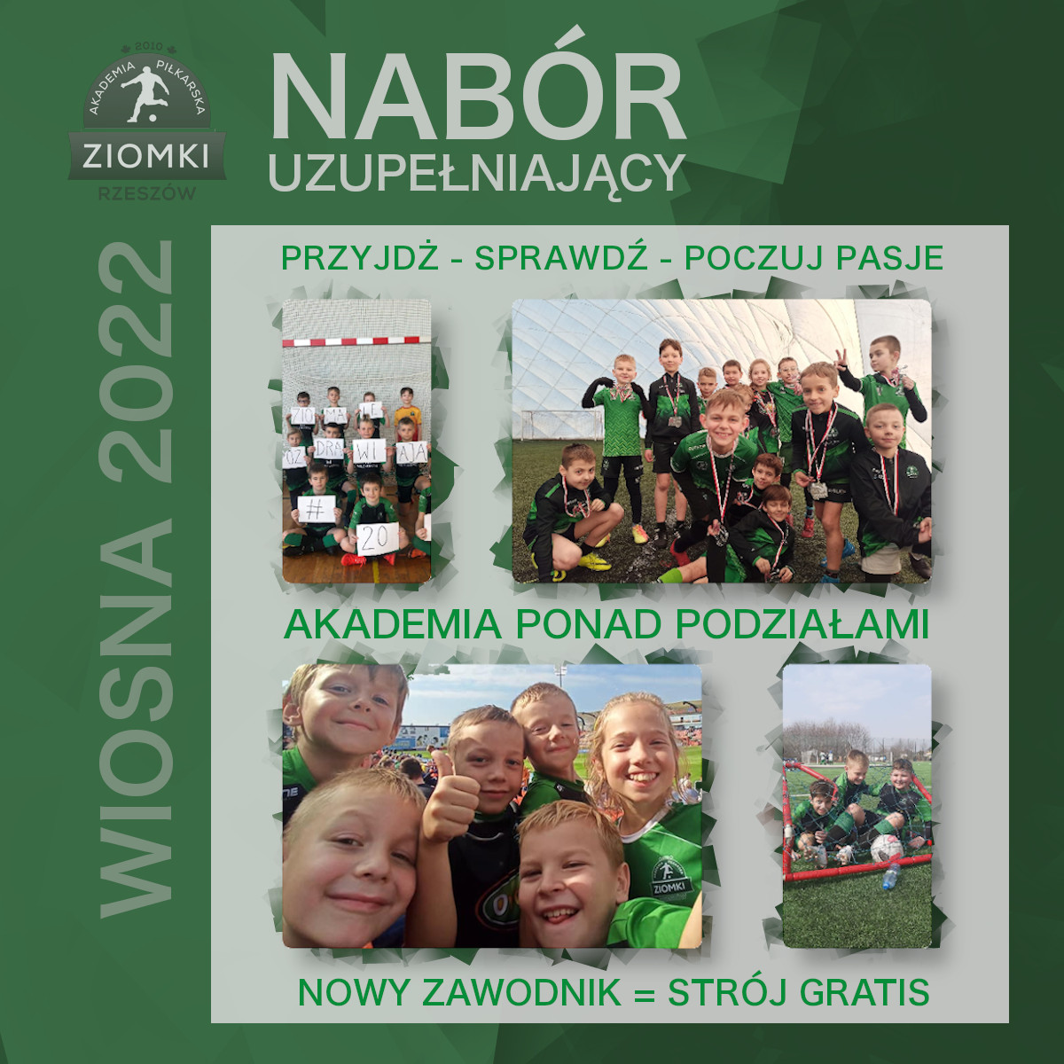 Nabór UZUPEŁNIAJĄCY 2022 do Akademii Piłkarskiej ZIomki Rzeszów